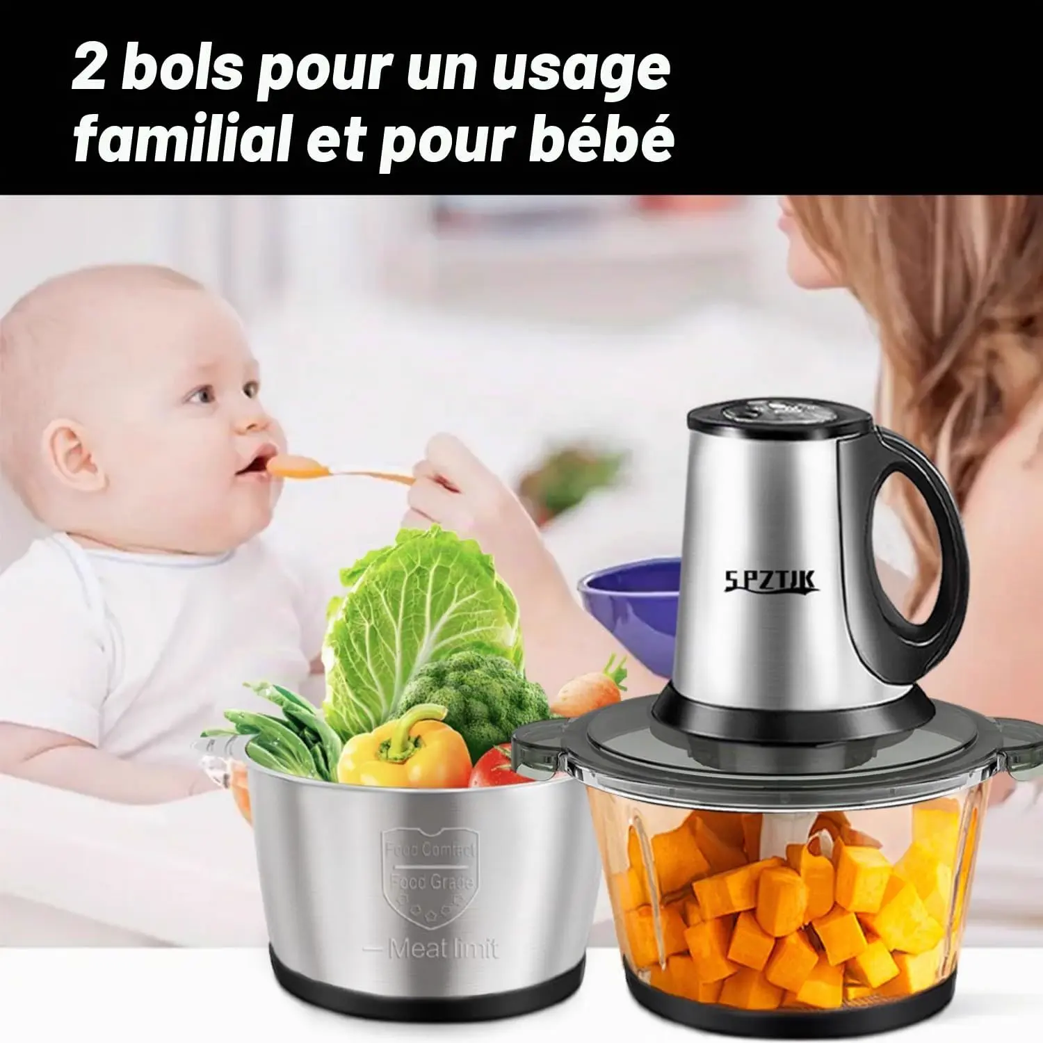 Hachoir à viande et légumes SPZTJK 300 W, image 6